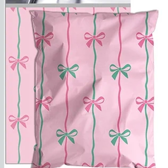 Other - Pink Bow Printed Poly Mailers - Decorative Shipping Bags 10 Bags 10×13